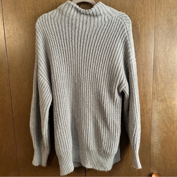 Alfani Women’s Holiday Cowl Neck Acrylic Grey Metallic Knit Sweater XL - Picture 4 of 9